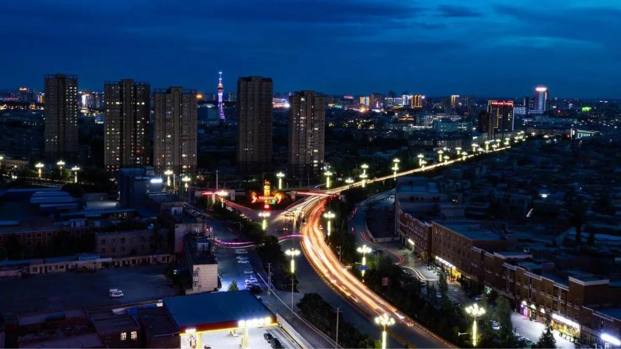 Kashgar at night